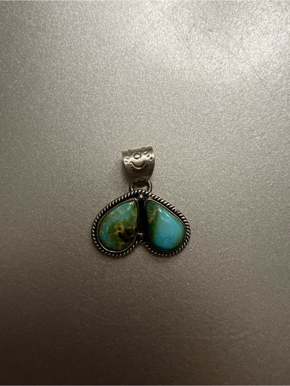 Sonoran Gold Turquoise Sterling Silver Pendant - Southwestern Style
